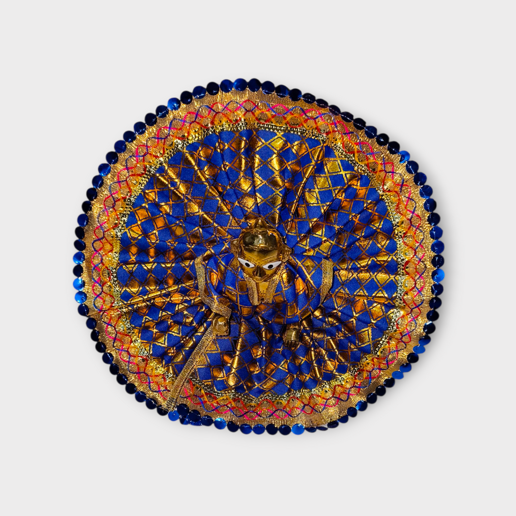 Set of 4 Combo: Divine Laddu Gopal Poshak (Red, Blue, Yellow, Green) | Size 5 Thakur Ji Dress with Zari Work | Bal Gopal Festival Attire