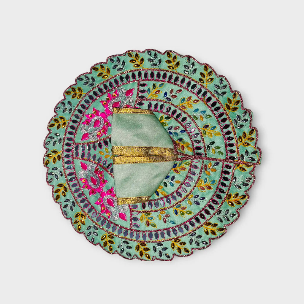 krishna dress online aqua - Stunning Heavy Work Laddu Gopal Poshak Size 4 for Janmashtami.