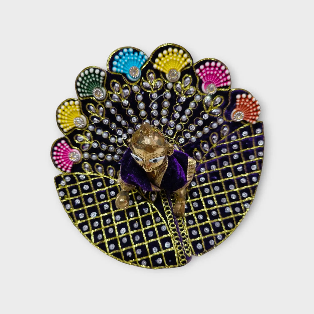 Laddu Gopal Designer Dress In Blue Color