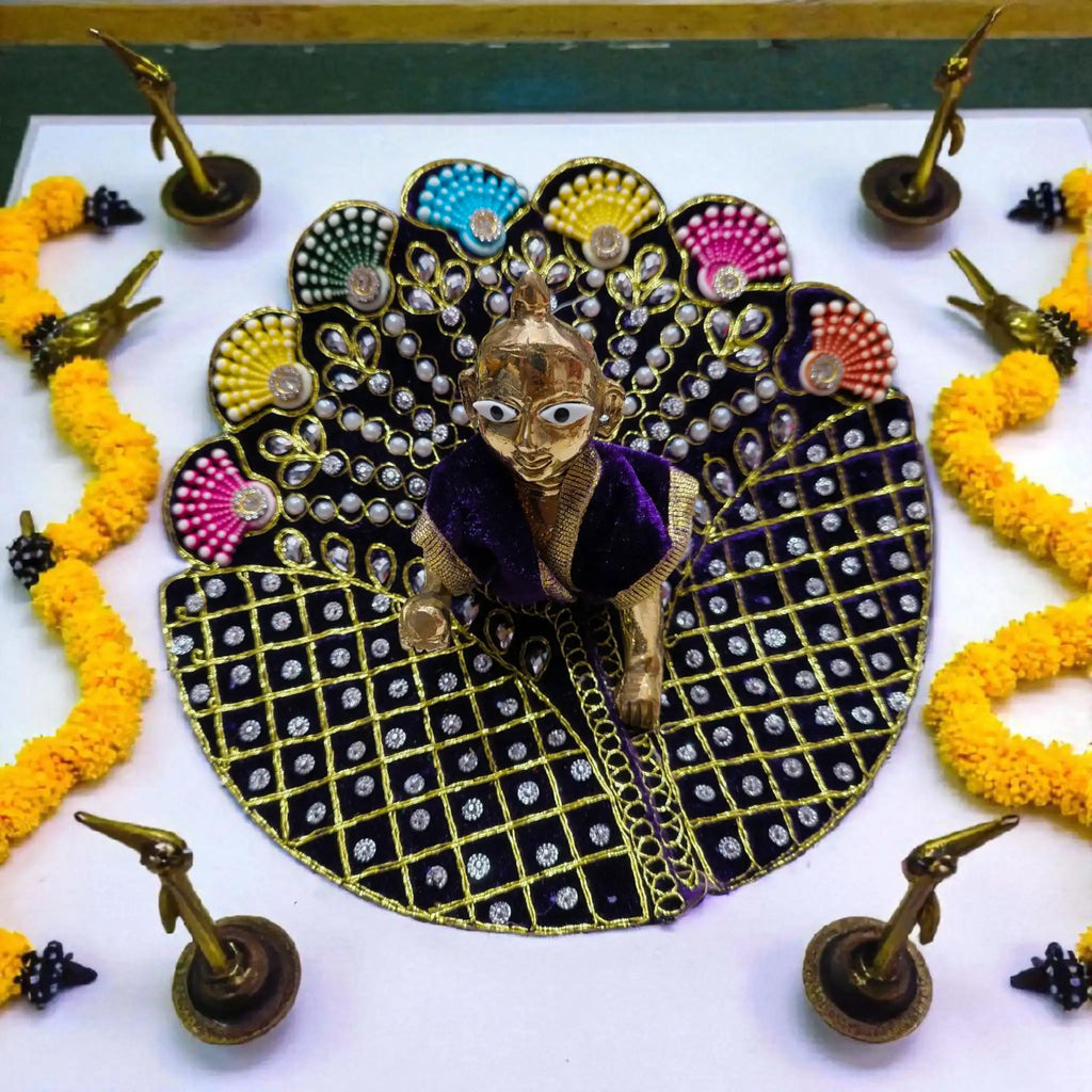 Laddu Gopal Designer Dress In Blue Color