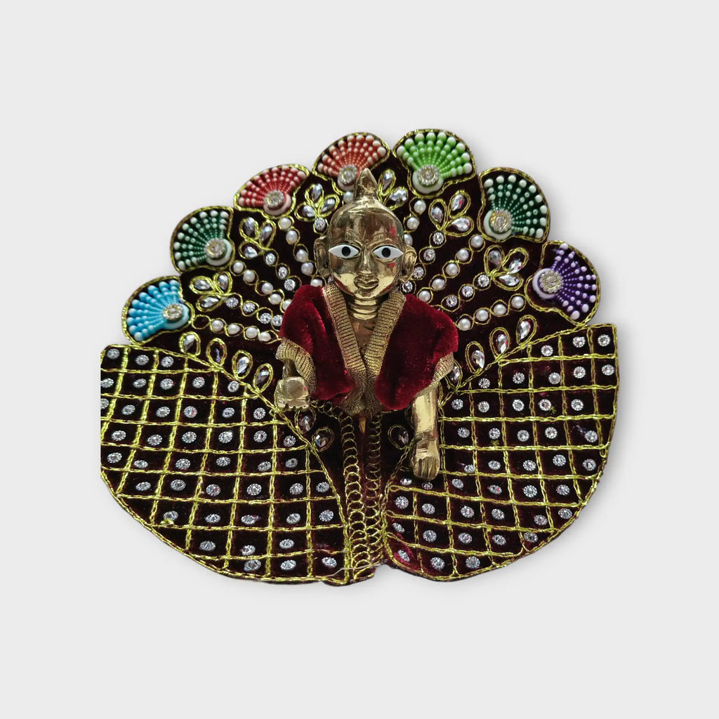 Laddu Gopal Designer Dress In Maroon Color