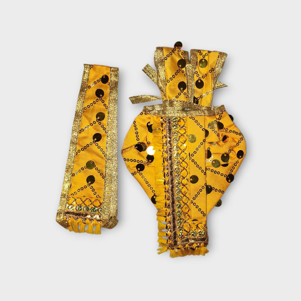 Handcrafted Laddu Gopal & Radha Rani Divine Dress Set