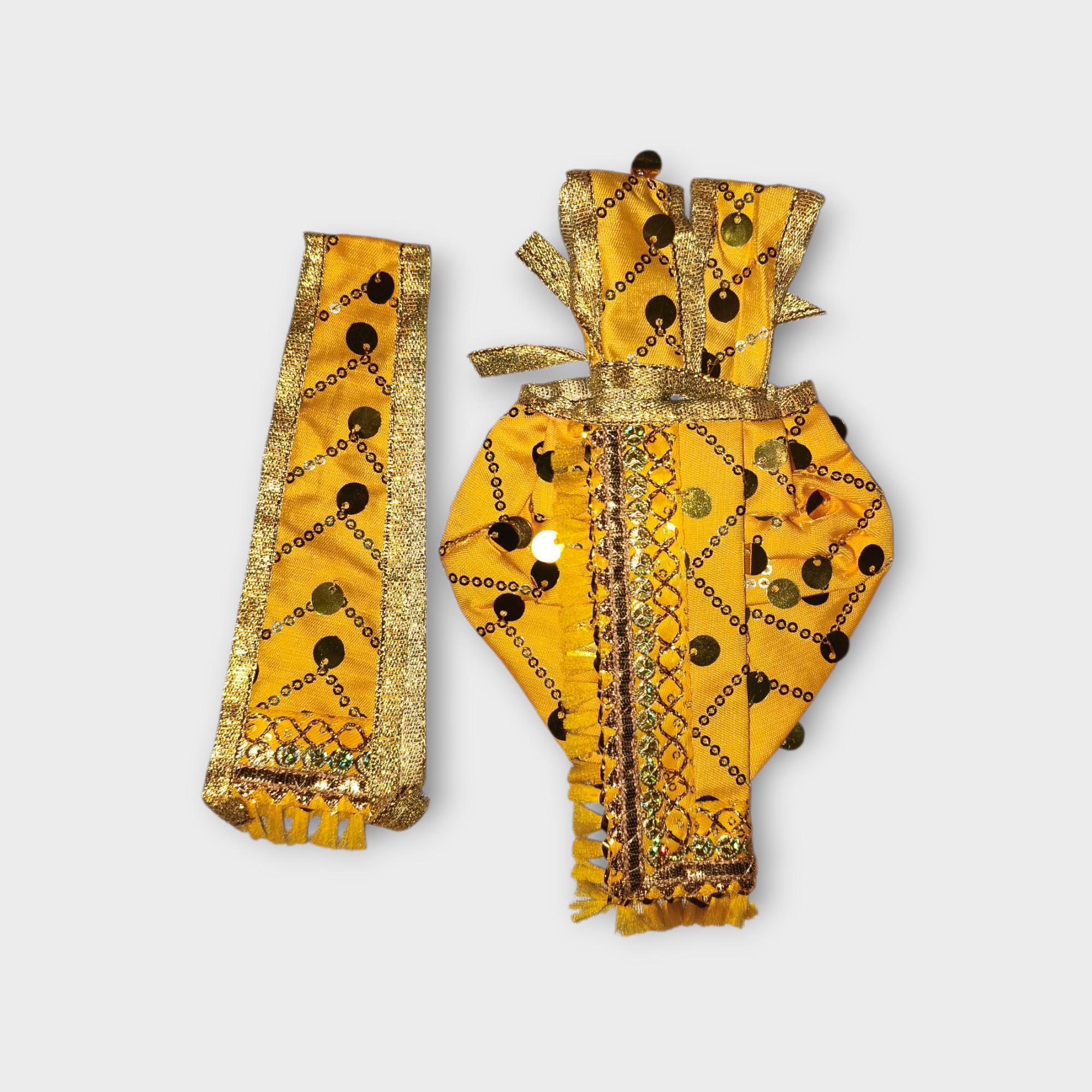 Handcrafted Laddu Gopal & Radha Rani Divine Dress Set