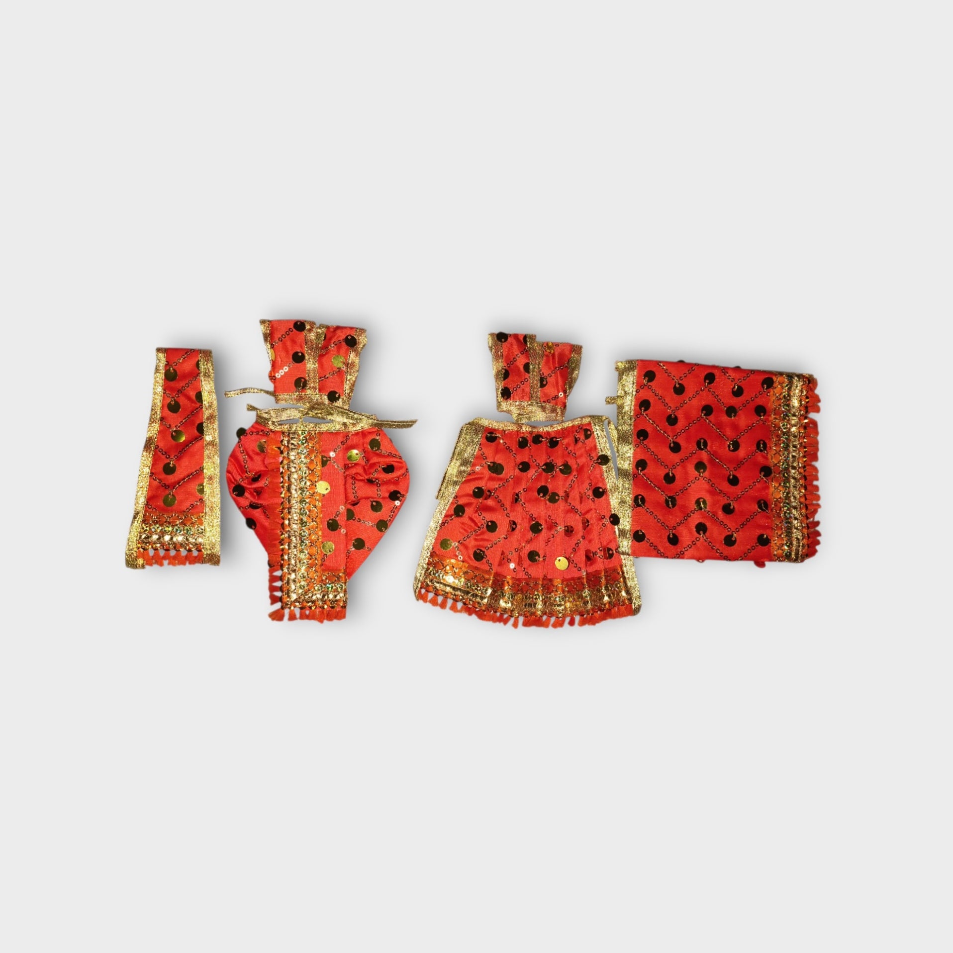 Handcrafted Laddu Gopal & Radha Rani Divine Dress Set