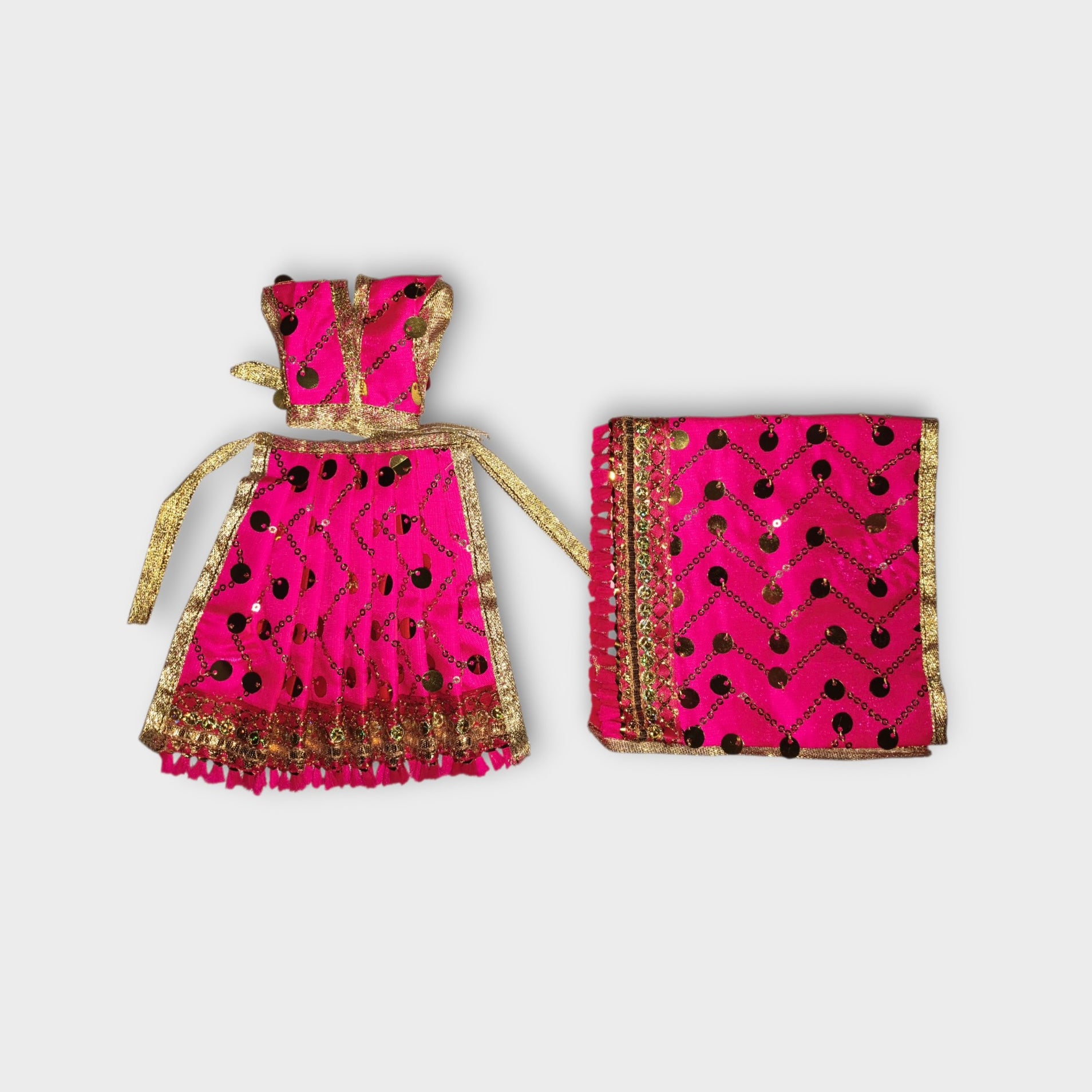 Handcrafted Laddu Gopal & Radha Rani Divine Dress Set