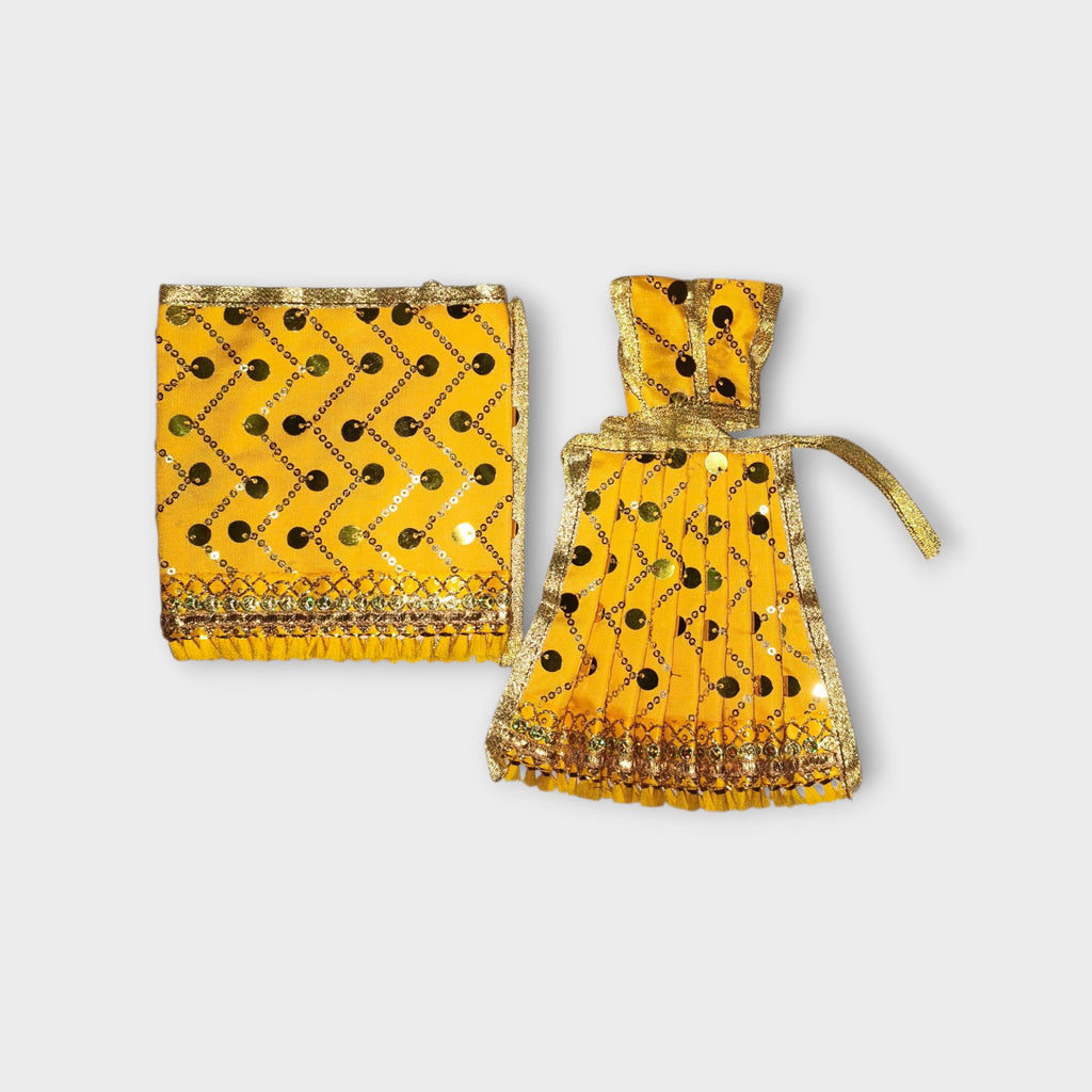 Handcrafted Laddu Gopal & Radha Rani Divine Dress Set