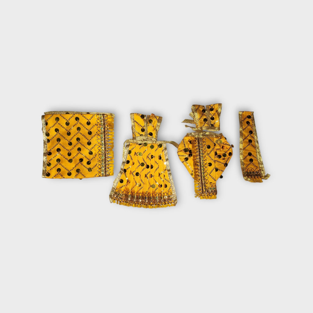 Handcrafted Laddu Gopal & Radha Rani Divine Dress Set