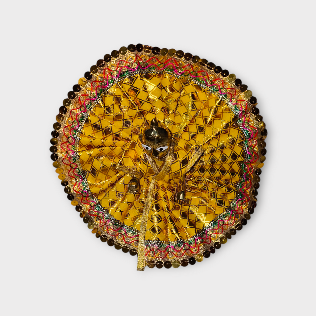 Set of 4 Combo: Divine Laddu Gopal Poshak (Red, Blue, Yellow, Green) | Size 5 Thakur Ji Dress with Zari Work | Bal Gopal Festival Attire